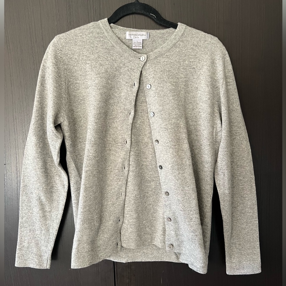 Sutton Studio Women’s Cashmere Two Piece Cardigan